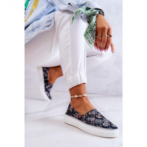 Women's Sneakers Slip On Memory Foam Big Star JJ276012 Black