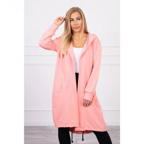 Cape with a hood oversize apricot