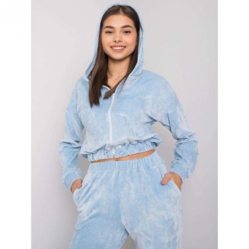 Blue velor set with pants