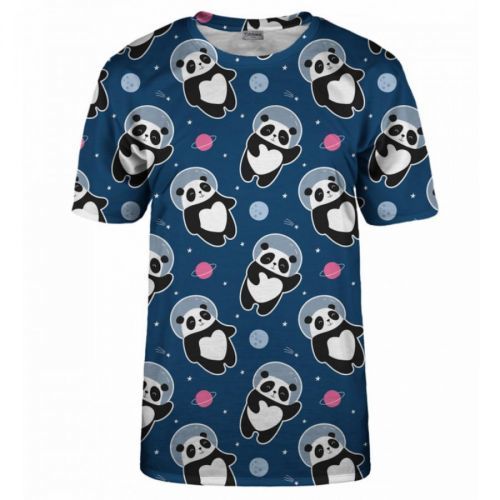 Bittersweet Paris Unisex's Astronaut Panda T-Shirt Tsh Bsp519 Navy Blue