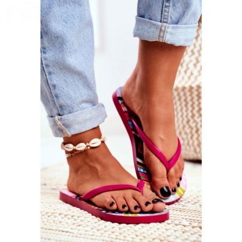 Lu Boo Pink Aztec flip-flops Havanna