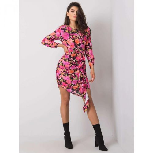 RUE PARIS Pink asymmetrical dress