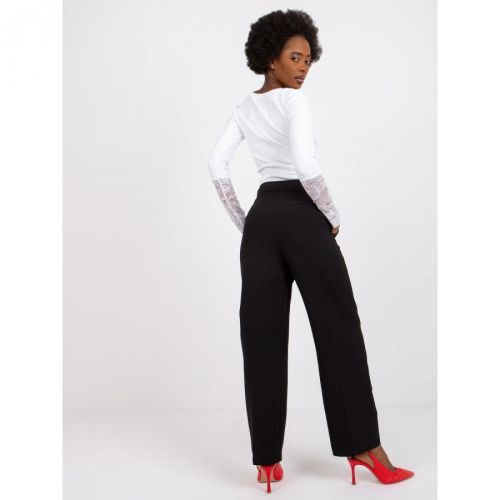 Black and camel dress with a Spanish neckline