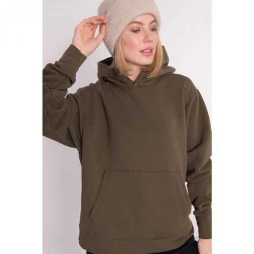 BSL Khaki cotton hooded sweatshirt