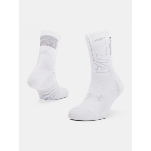 Under Armour Ponožky ArmourDry Run Crew-WHT - unisex