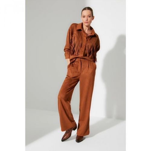Trendyol Brown Wide Leg Trousers