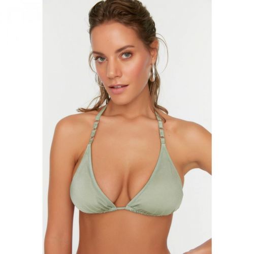 Trendyol Green Accessory Detailed Bikini Top