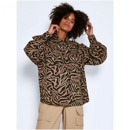 Černo-béžová vzorovaná košile Noisy May Loone - Dámské