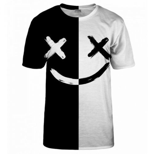 Bittersweet Paris Unisex's B&W Face T-Shirt Tsh Bsp514