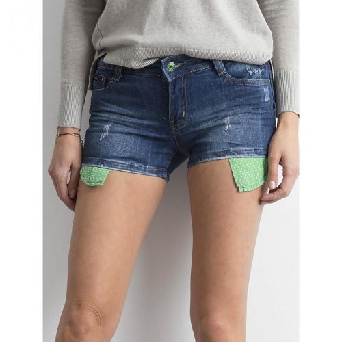 Women's blue denim shorts