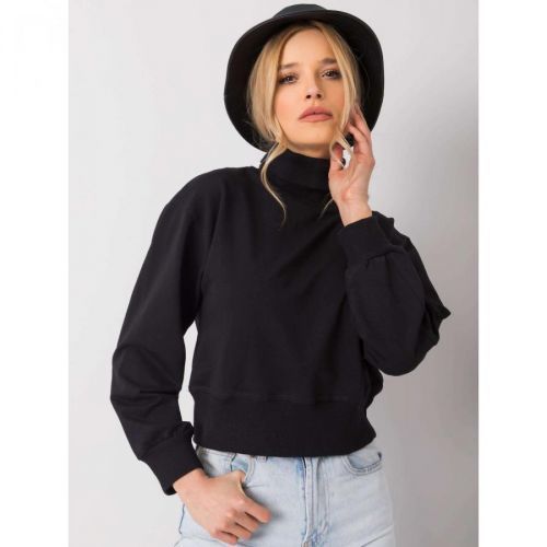 Basic black turtleneck sweatshirt