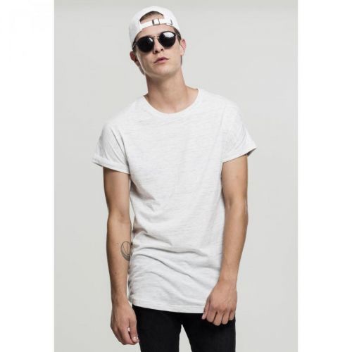 Long Space Dye Turn Up Tee wht/blk