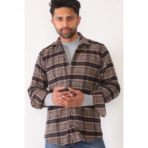 G695 DEWBERRY MEN'S SHIRT-COFFEE