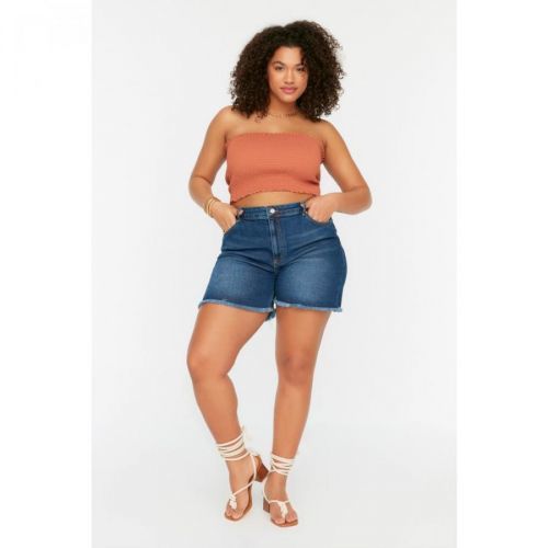 Trendyol Curve Blue Denim Shorts & Bermuda