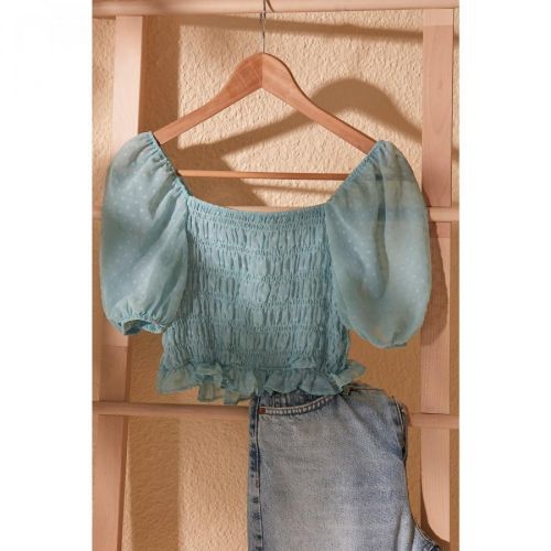 Trendyol Mint Shoulder Detailed Blouse
