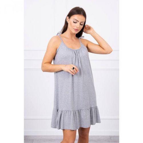 Dress with thin straps gray