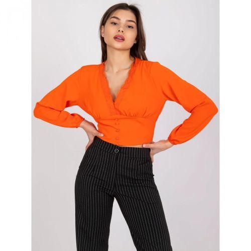 Orange blouse with loose sleeves from Agathe
