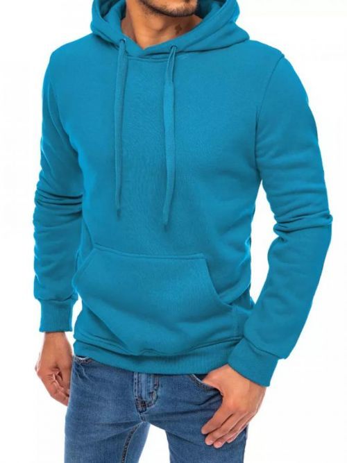 Light blue men's hoodie Dstreet BX5108