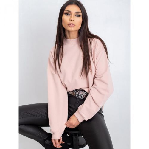 Basic dusty pink cotton sweatshirt