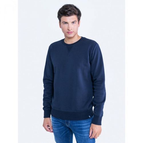 Big Star Man's Sweatshirt Sweat 171492 Blue Knitted-403