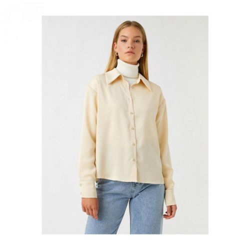 Koton Classic Collar Long Sleeve Buttoned Oversize Shirt