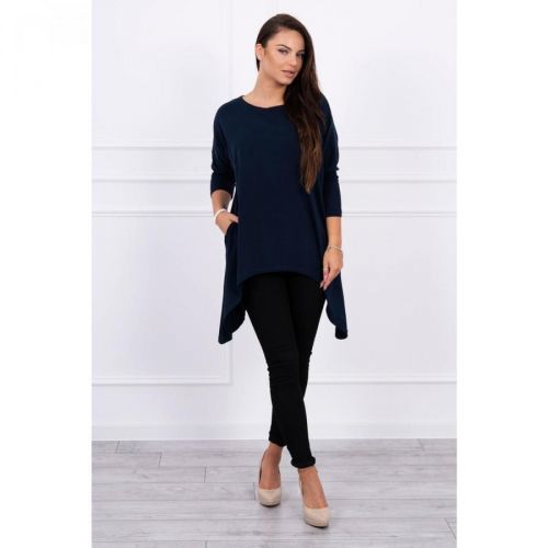 Blouse oversize navy blue