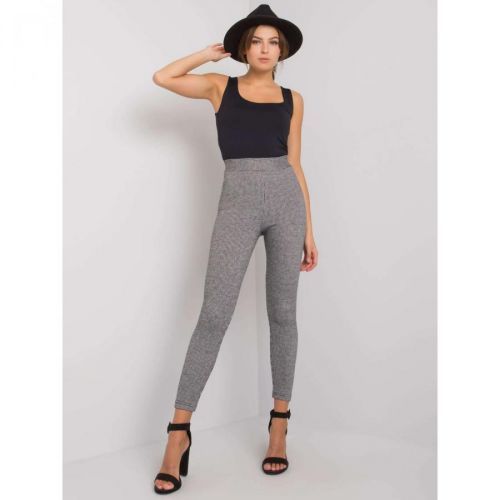 RUE PARIS Gray houndstooth leggings