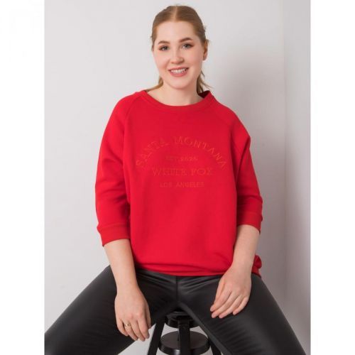 Women's plus size red sweatshirt