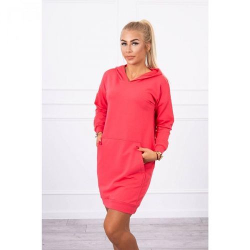 Hooded dress fuchsia