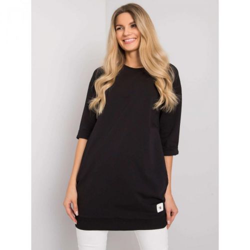 Women's long black sweatshirt