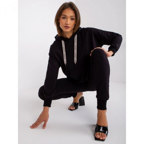 Black women's sweatshirt set with a hood from Alejandra