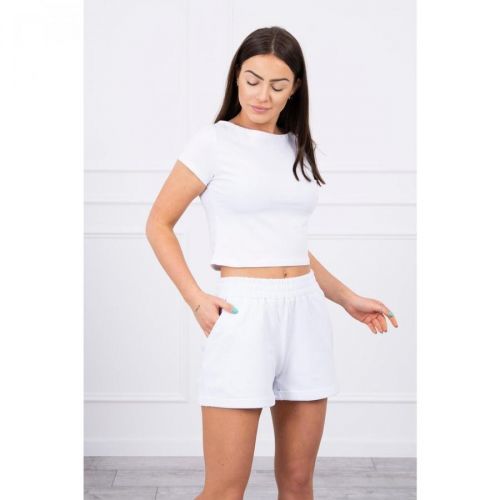 Cotton set with shorts white