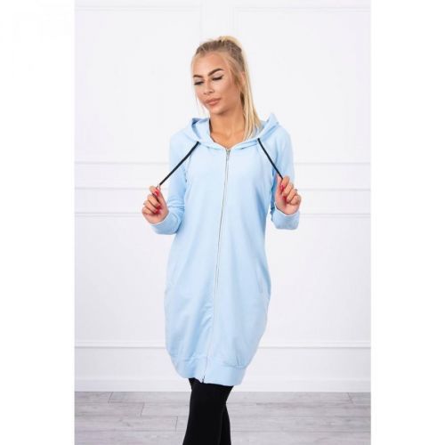 Hooded dress with a hood azure