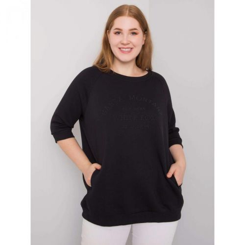 Women's plus size black sweatshirt