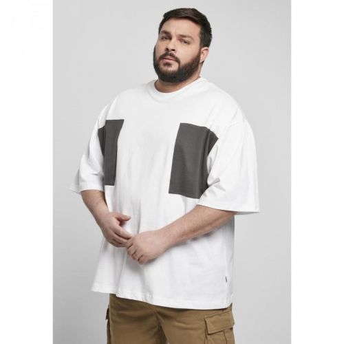 Big Double Pocket Tee White/asphalt