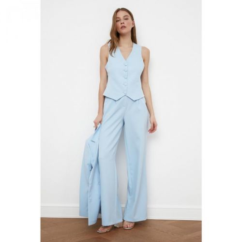 Trendyol Light Blue Wide Leg Trousers