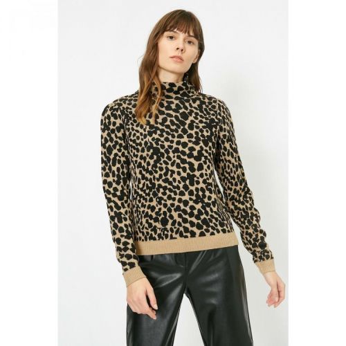 Koton Leopard Patterned Knitwear Sweater