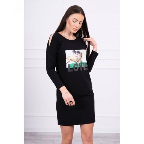 Dress with Love print black