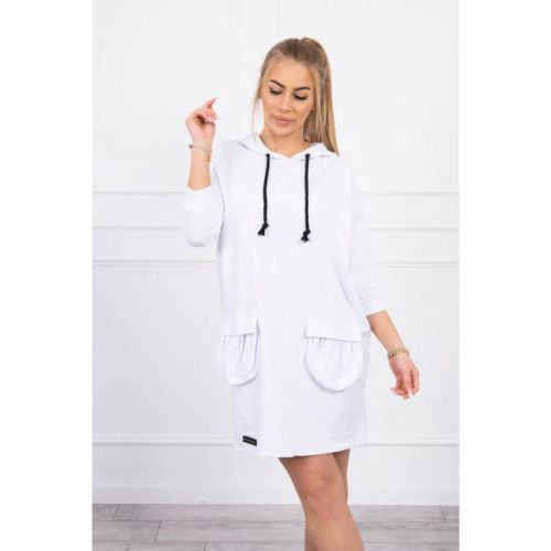 Hooded dress white