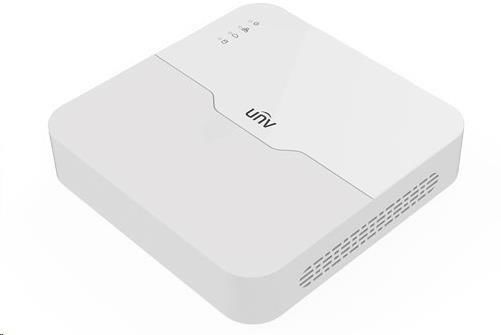 Uniview NVR, 4 PoE (Max 54W) kanály, H.265, 1x HDD, 8Mpix (80Mbps/64Mbps), HDMI, VGA, 4K, ONVIF, 2x (NVR301-04LX-P4)