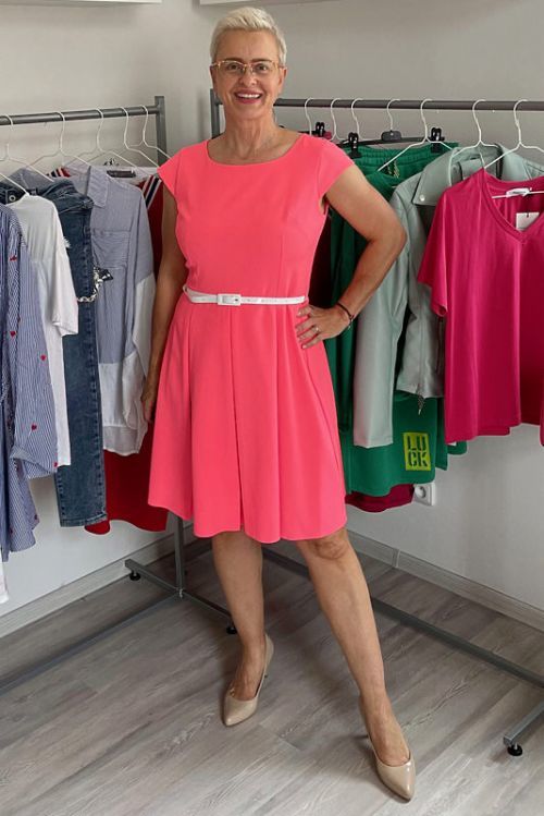 Neonově růžové letní šaty Gotta Annika 36