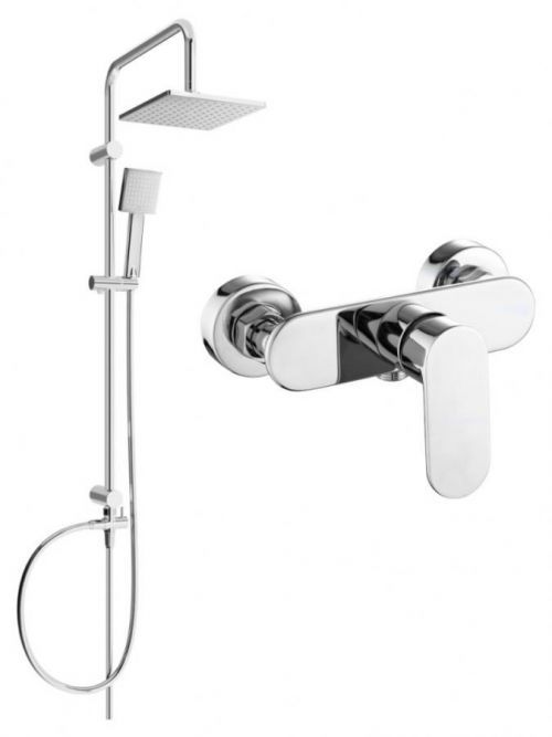 MEXEN/S Tordsprchový sloup včetně sprchové baterie Milo, chrom 71340200-00