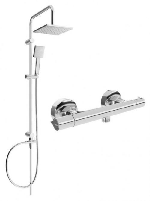 MEXEN/S Tordsprchový sloup včetně sprchové termostatické baterie Slim, chrom 77105200-00