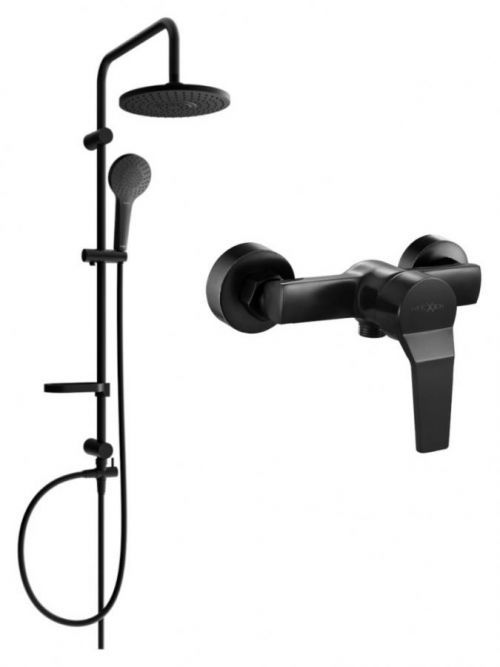 MEXEN/S Eriksprchový sloup včetně sprchové baterie Caro, černá 746640205-70