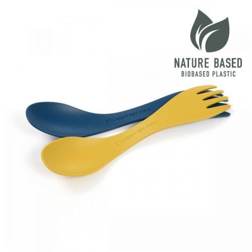 Light my fire Spork little BIO 2-pack mustyyellow/hazyblue Cestovní příbor