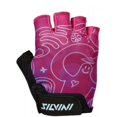 Rukavice Silvini Punta CA1438 - dětské, černo-fuschsiová - Velikost 11-12