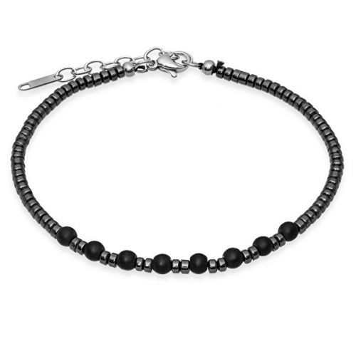 Troli Moderní korálkový náramek s onyxy VBD395B