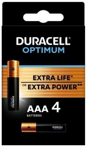 DURACELL Optimum AAA alkalická baterie mikrotužková AAA 4 ks