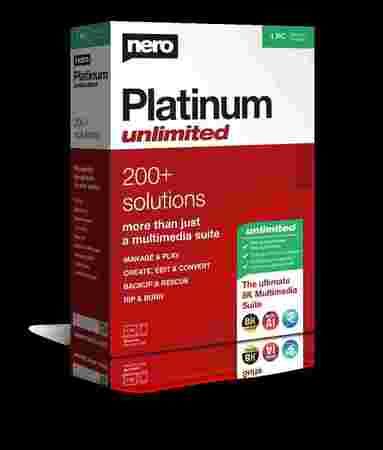 Nero Platinum Unlimited  - CZ - trvalá licence - 7 programů v 1 - ESD 2022, EMEA-12220015/1445
