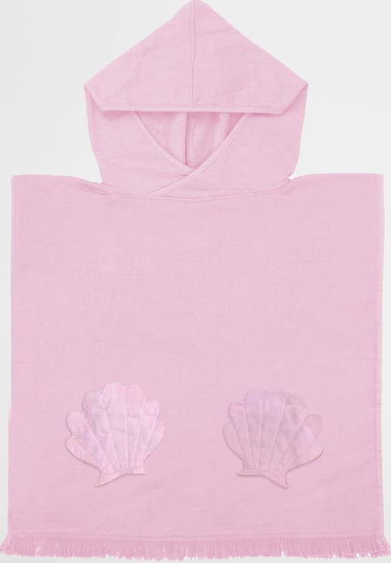 Růžová dětská plážová osuška s kapucí Sunnylife Mermaid, 3-6 let